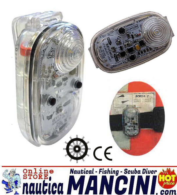 Luce per Giubbotti di Salvataggio Lampeggiante LED Obbligatoria oltre le 6 miglia