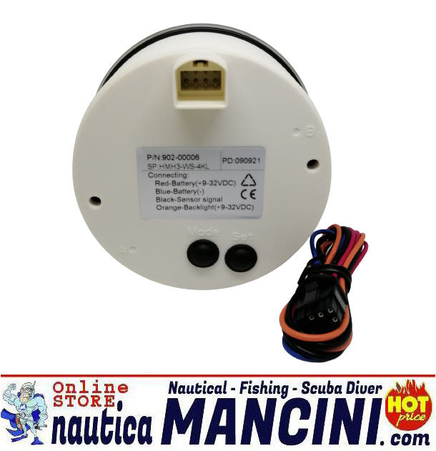 Contagiri Universale 0-4000 RPM Ø 85 mm con CONTAORE Bianco - Clicca l'immagine per chiudere