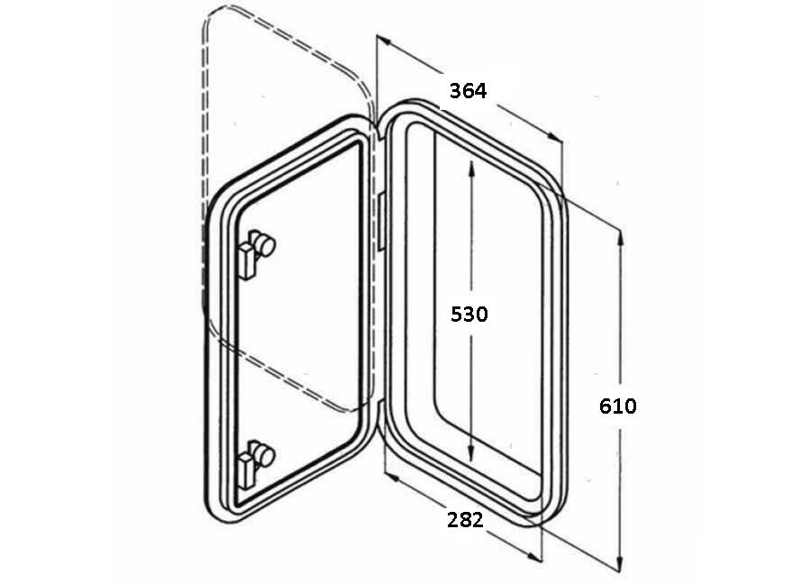 Portello Ispezione a Filo 610X364 mm (530x282 interno) BIANCO