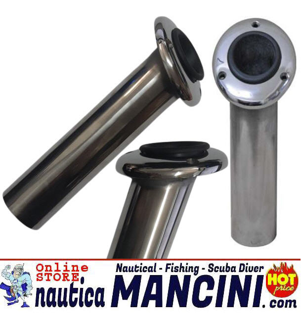 Portacanna ad Incasso Inox Flangia Ovale Diritto Ø 41 mm