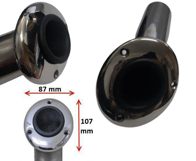 Portacanna ad Incasso Inox Flangia Ovale Diritto Ø 41 mm