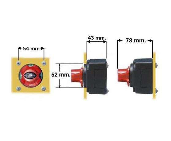 Staccabatteria con base Appoggio 300 Amp con Manopola Rotante