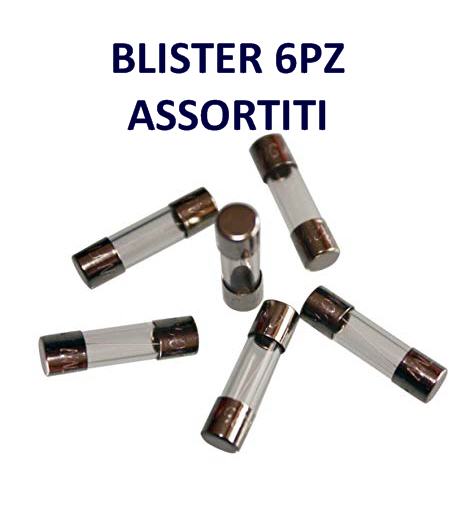 Fusibile in Vetro Blister 6 PZ Assortiti