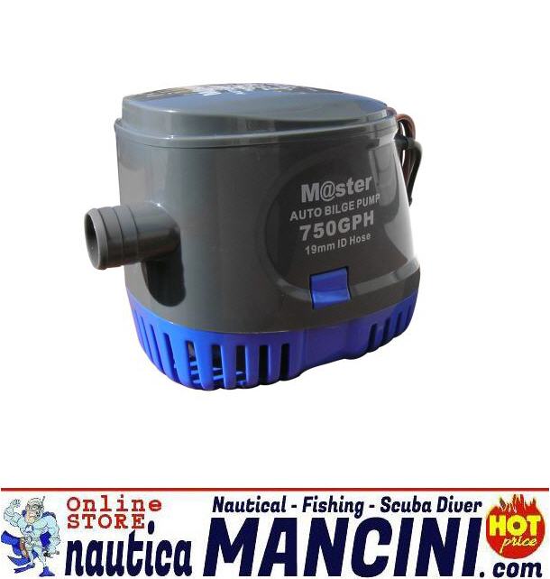 Pompa Sentina AUTOMATICA 12V 48LT/M Master GPH750 3,0Ah