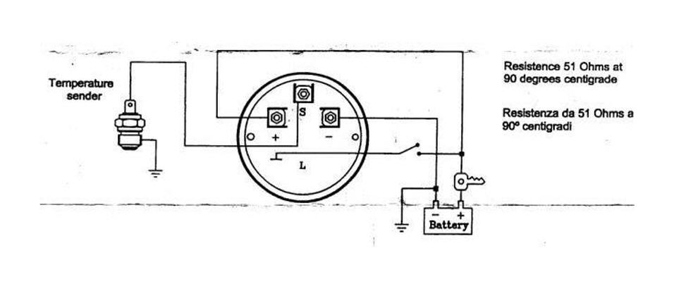 Indicatore Temperatura Acqua 12 V Ø 52 mm Nero - Clicca l'immagine per chiudere