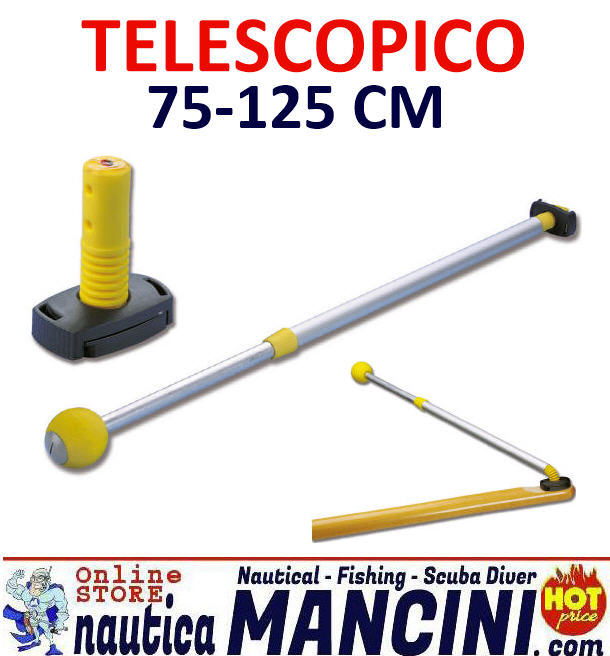 Stik Prolunga Barra Timone Vela Snodo in Elastometro TELESCOPICO 75/125 CM