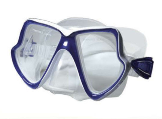 Maschera Adulto JURASSIC silicone trasparente/blu