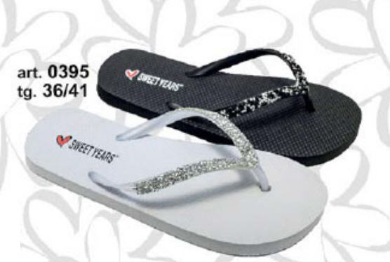 Sandalo Infradito Sweet Years Bianco/Nero n° 38