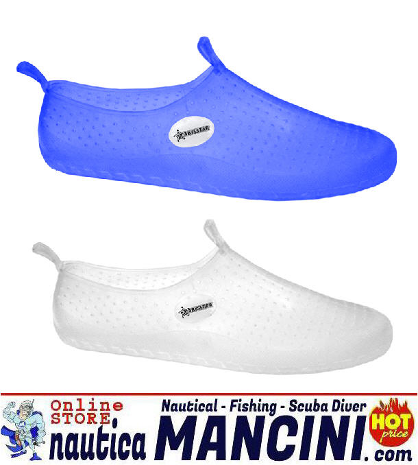 Scarpetta Antiscivolo TROPICAL Colori Azzurro o Bianco n° 37