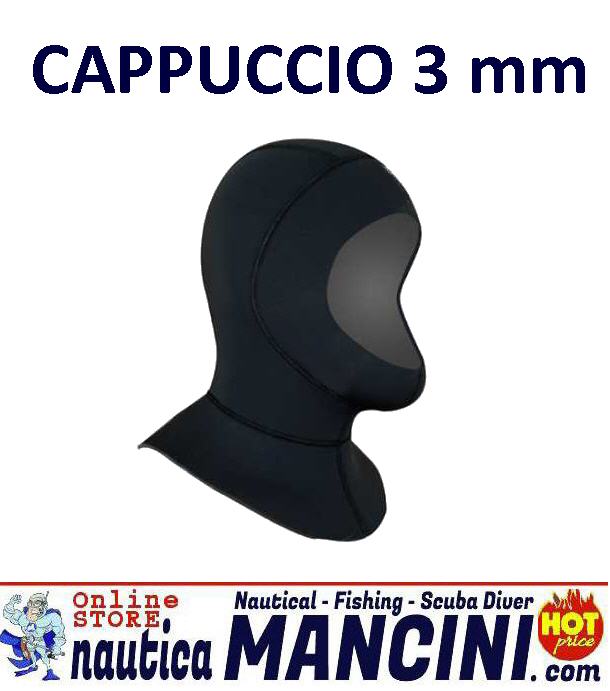 Cappuccio Bifoderato 3mm Tg. 5/XL