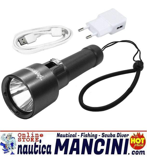 Torcia Sub Abysstar POWER BEAM 400 Lumen RICARICABILE