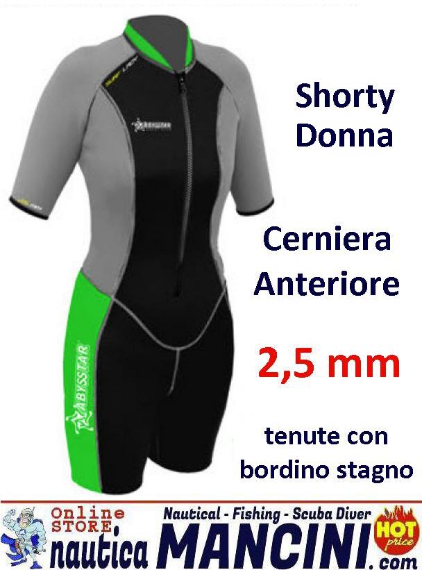 Monopezzo Shorty Donna 2.5 mm Surf Lady Tg. 2/S