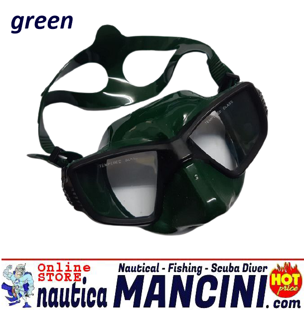Maschera Adulto TORTUGA apnea colori Brown e Green