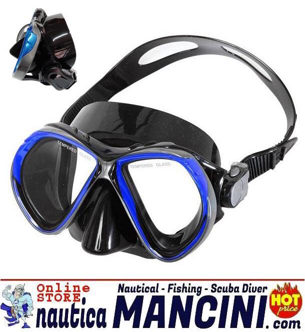 Maschera Adulto VANITY BLACK Silicone Blu