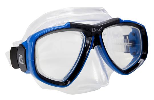 Maschera FOCUS silicone Trasparente/Azzurro