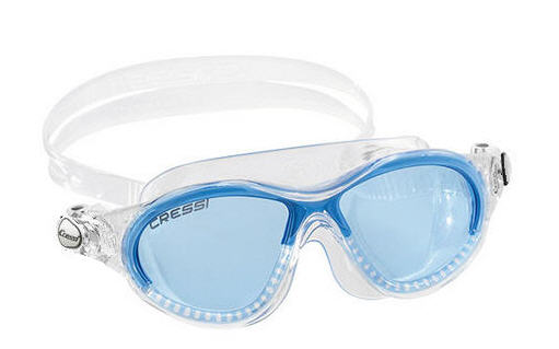 Occhialini COBRA KID in Silicone colore Azzurro con Lenti Azzurre