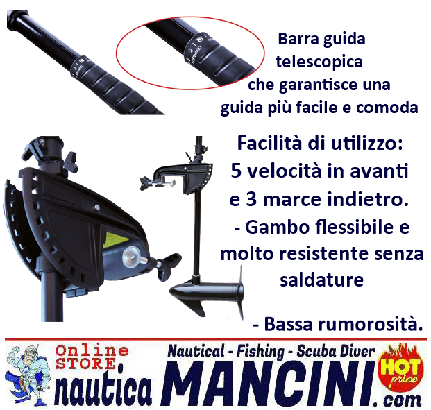 Motore Fuoribordo Elettrico Gibsun SMP86 24V 1.50HP per Scafi fino a 7.00 mt - Clicca l'immagine per chiudere