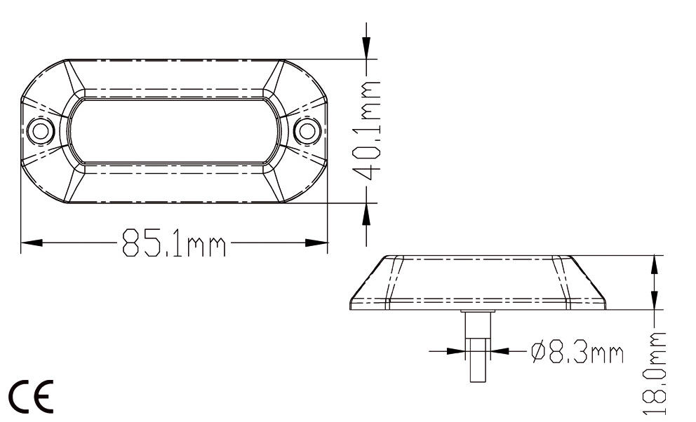 Faretto per Plancette Subacqueo PVC 12V a 12 LED 20W Luce BLU