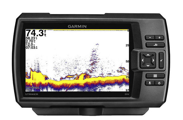 ECO-GPS integrato GARMIN STRIKER 7CV Fishfinder 7" con TRASDUTTORE CHIRP e DownVü