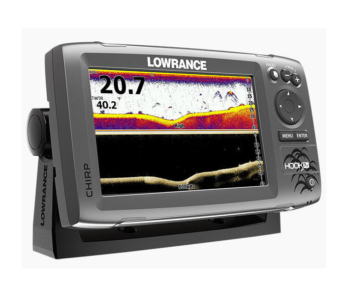 ECO-GPS integrato LOWRANCE HOOK 7 con TRASDUTTORE CHIRP e DownVü
