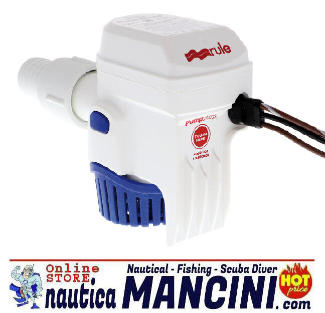 Pompa Sentina AUTOMATICA 12V 32LT/M RULE MATE 500 1,8Ah