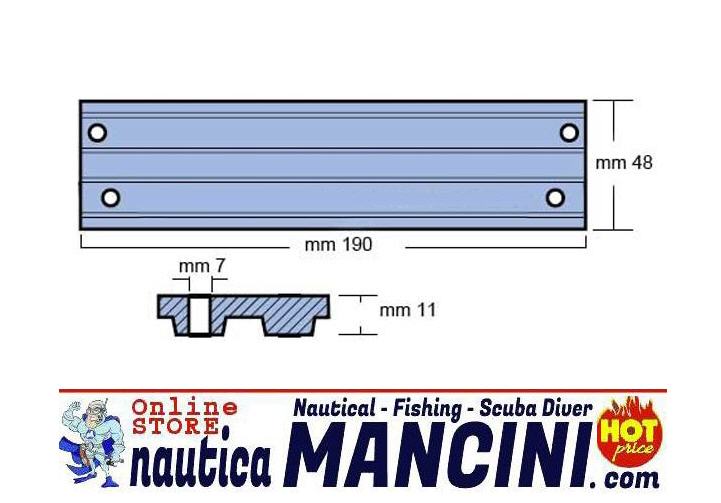 Anodo Zinco a Piastra TRIM per Barra Mercury/Mariner 30/275 HP - Clicca l'immagine per chiudere