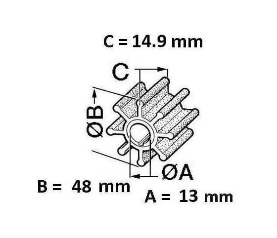 Girante Motori Fuoribordo Selva (2T/4T) 6/9.9 HP - Piragna