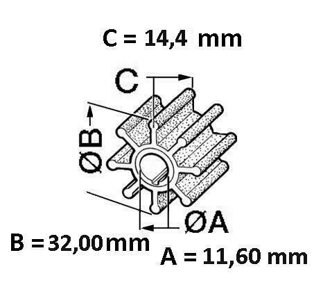 Girante Motori Fuoribordo Mercury (2T) 4/10 HP