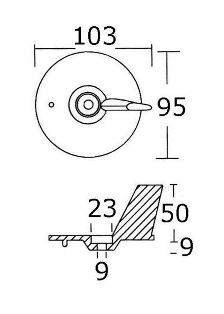 Anodo Zinco a Pinna per Honda 25/35/45/50 HP