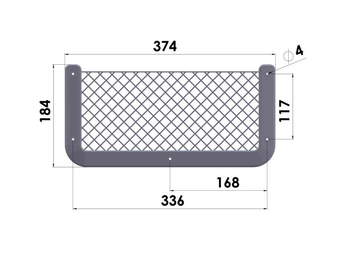 Rete Portaoggetti 375x185 mm - Clicca l'immagine per chiudere