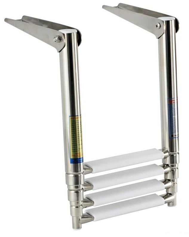 Scaletta Telescopica Inox 4 Gradini 29 cm Fissaggio Sopra Plancetta - Clicca l'immagine per chiudere