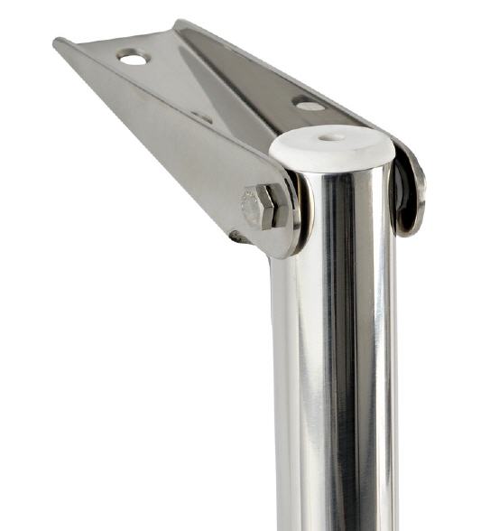 Scaletta Telescopica Inox 4 Gradini 29 cm Fissaggio Sopra Plancetta