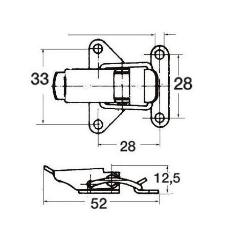 Chiusura a Leva Inox 52 mm