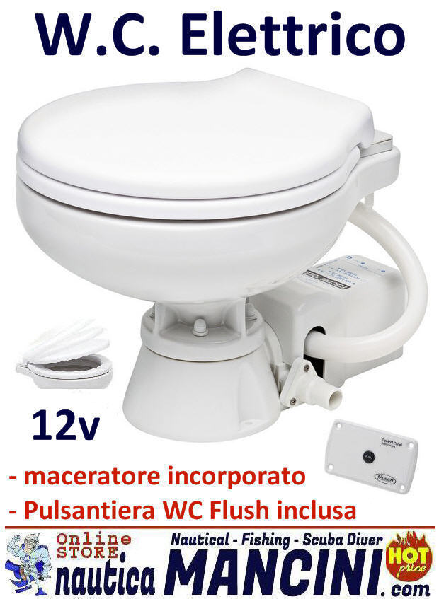WC Elettrico 12V con Interruttore Pompa