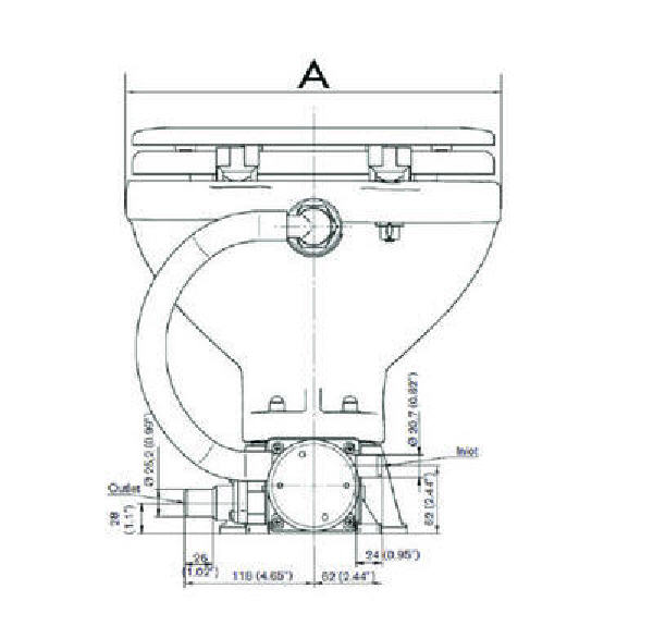 WC Elettrico 12V completo di Interruttore Pompa (Barca, Camper..) con Tavoletta in Plastica - Clicca l'immagine per chiudere