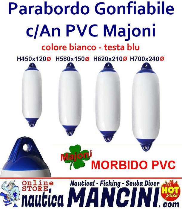 Parabordo Gonfiabile con Anello PVC Majoni M2/SF2 H58x15 cm