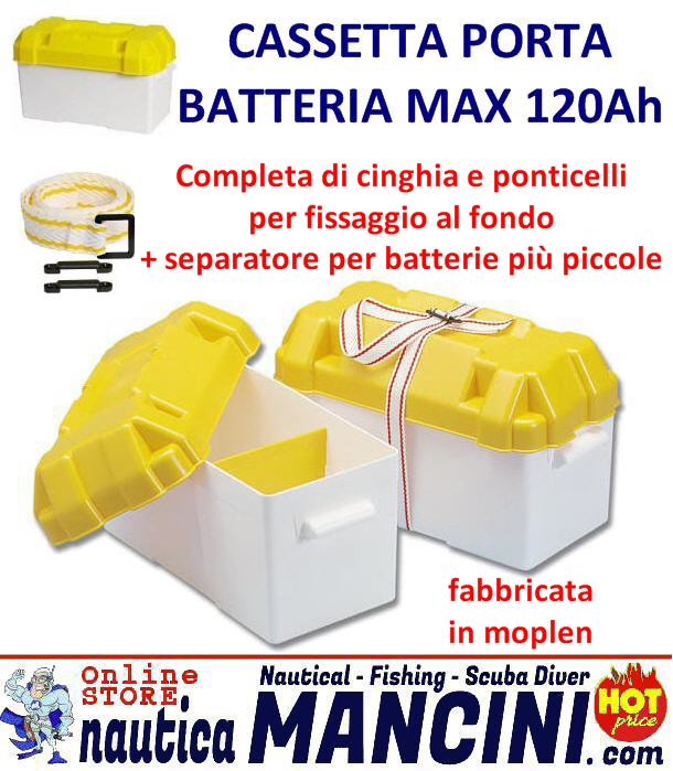 Cassetta Porta Batteria per Batterie Max 120A