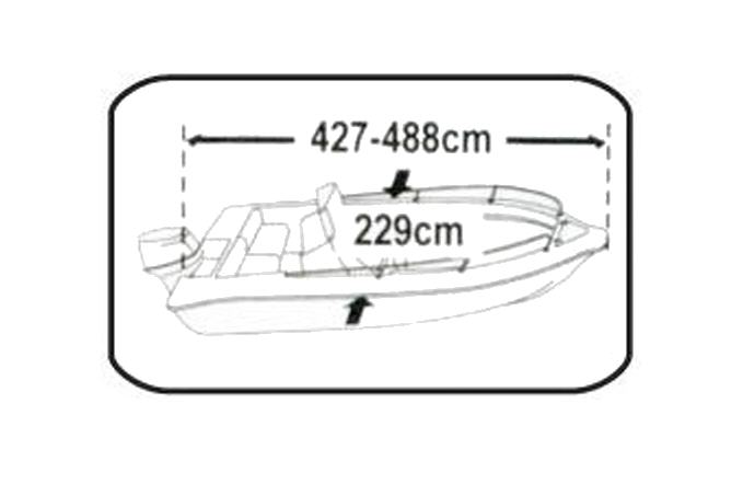 Copribarca 300D fino a 4.88mt Grigio