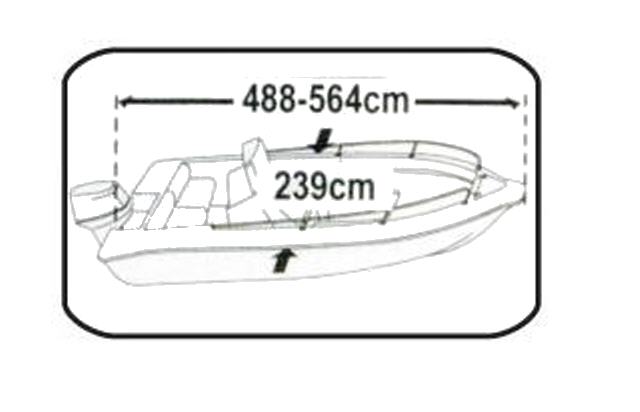 Copribarca 300D fino a 5.64mt Grigio