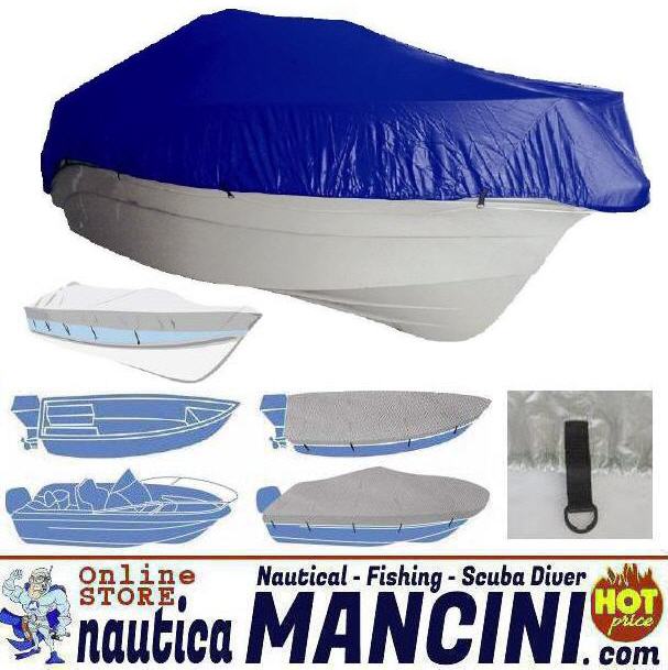 Copribarca 600D fino a 7.80mt Blu