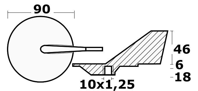 Anodo Zinco a Pinna per Mariner/Yamaha 50/90 HP