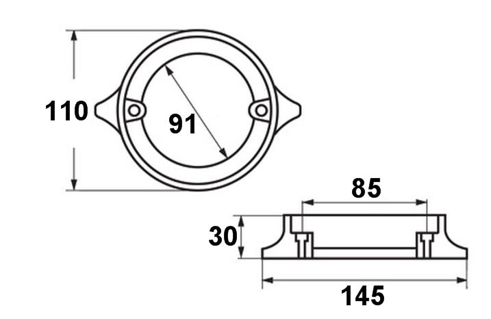 Anodo Zinco per Volvo Penta Duo Prop 875821 - D110/30