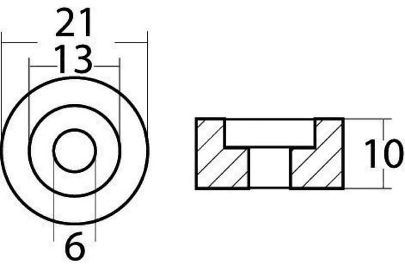 Anodo Zinco a Rondella per Suzuki/OMC 4/300 HP