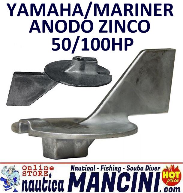 Anodo Zinco a Pinna per Yamaha/Mariner 50/100 HP e Selva 100 HP