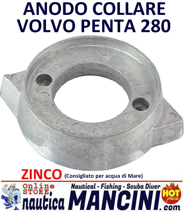 Anodo Zinco a Collare Piede VOLVO 280