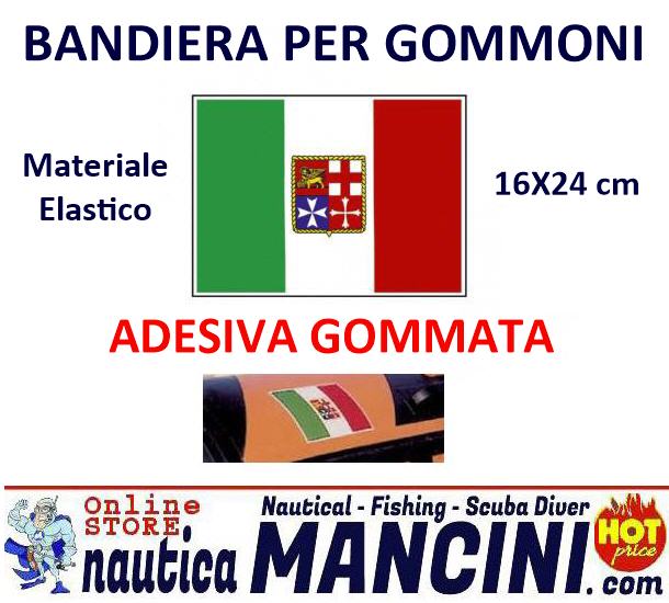 Bandiera Italiana Adesiva per Gommoni 16x24 cm