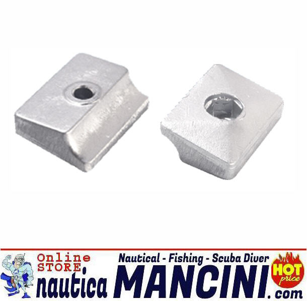 Anodo Zinco a Placchetta per OMC/Johnson Evinrude da 9 a 15 HP (2T) e da 8 a 15 HP (4T)