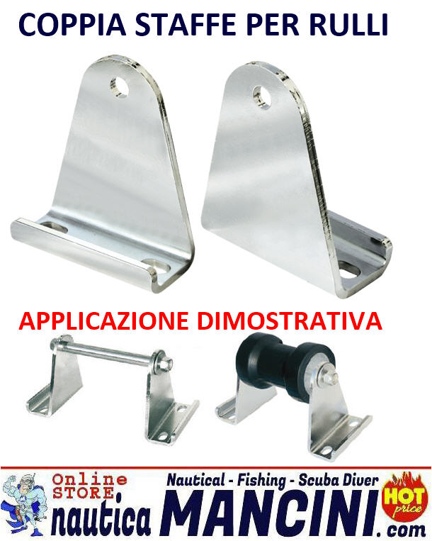 Staffe per rulli Centrali Carrello (coppia)