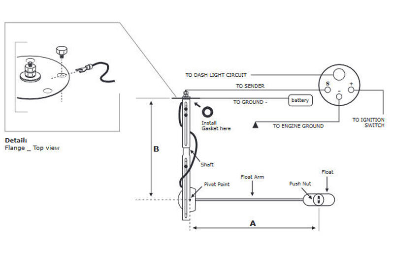 Indicatore di livello carburante 10/180 Ohms (SOLO Galleggiante) - Clicca l'immagine per chiudere