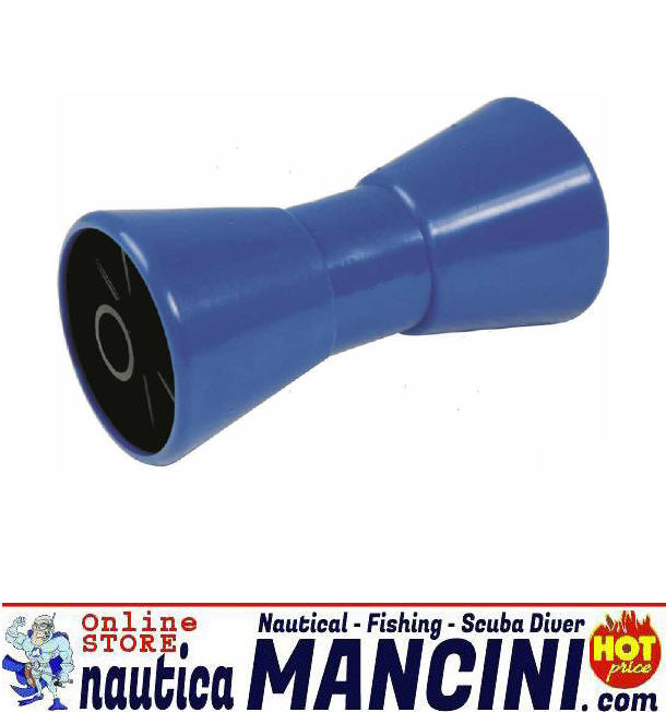 Rullo Carrello Centrale Reggichiglia Blu 206mm FORO 21mm Ø 98mm